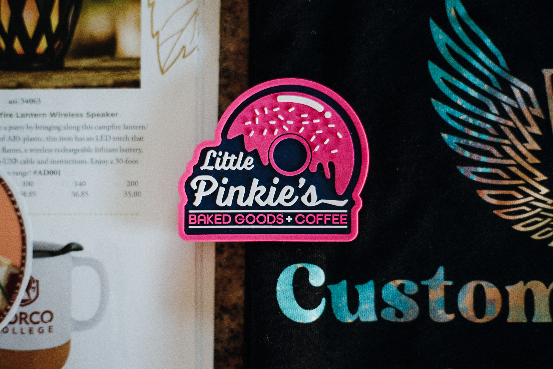 Custom accessories — bags, patches, keychains