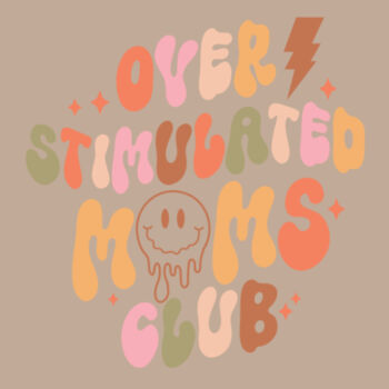 Overstimulated Mom's Club - Women's Relaxed Heather CVC V-Neck Tee Design